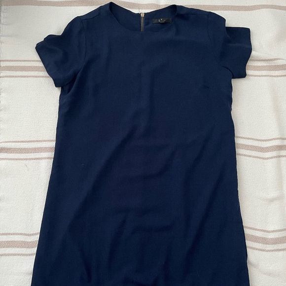 Lulu's Shift and Shout Navy Blue Shift Dress - Size: Medium - Picture 2 of 4